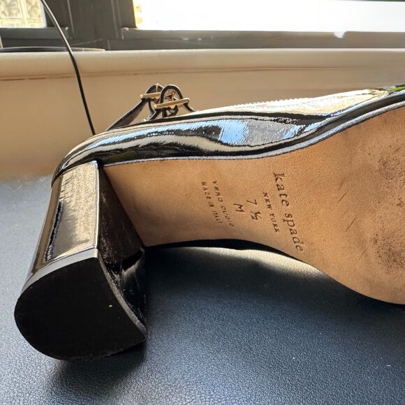Sexy Kate Spade Black Patent Heels- size 7.5